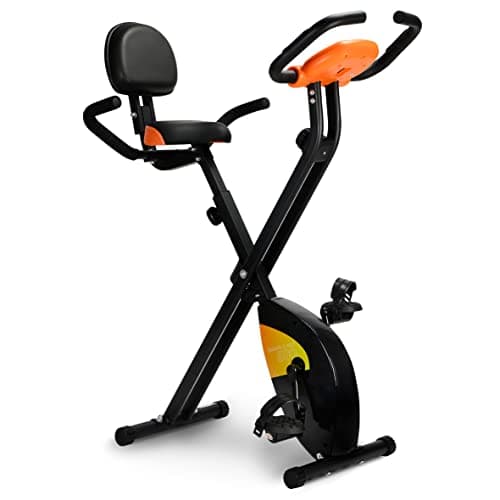 gridinlux | Trainer X-Bike 500 | Bicicleta estática Plegable | Transmisión Magnética | Doble Manillar | Monitor LCD con Registro Actividad | Pulsómetro | Resistencia 8 Niveles | Volante Inercia 5kg