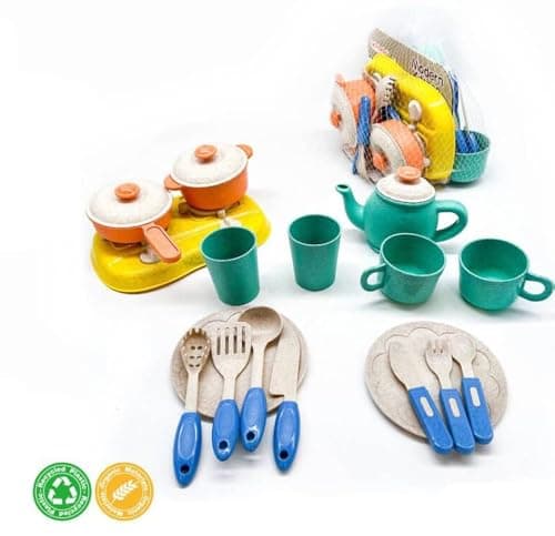 TLHWIN Juega con Juguetes de Cocina, Finge Juegos de té Juega con Juegos de té de Cocina, vajilla de muñecas, Juegos de rol Finge Comida Juega con Regalos de niñas de Cocina, niños (1023E-D)