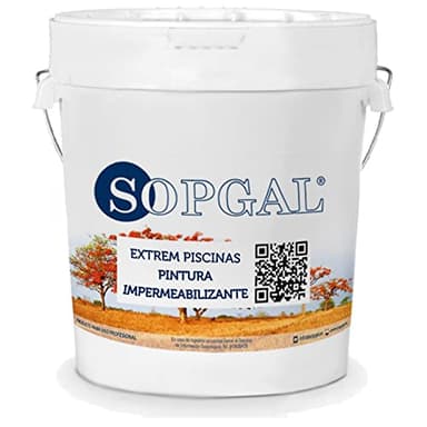 Sopgal Pintura Extrem Piscinas (20kg, Blanco) - Diseñada para impermeabilizar y proteger piscinas, estanques, fuentes, depósitos de agua...