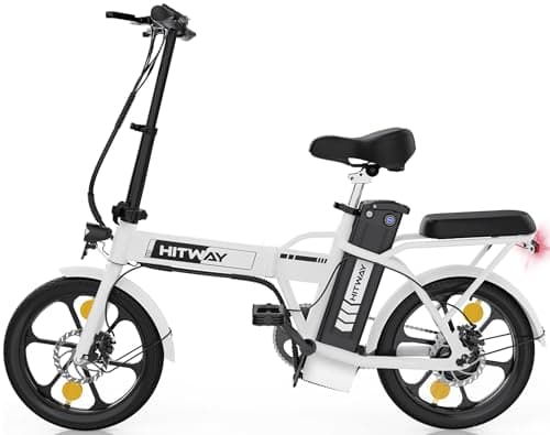 HITWAY Bicicleta eléctrica Ebike Bicicletas urbanas Plegables, batería de 36V12Ah/36V8,4Ah, Motor de 250W, Alcance hasta 35-70km