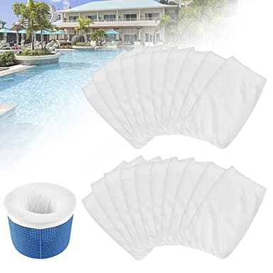 QUCUMER 20 Pcs Calcetín Skimmer Piscina Filtro Skimmer Piscina Prefiltro Skimmer de Piscina Limpiafondos de Piscina Calcetines para Skimmer para Filtro de Piscina para Recoger Suciedad Bichitos Polvo
