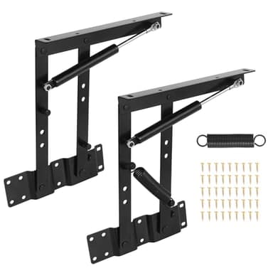 Moendergo 2 bisagras de resorte para mesa de café, mesa de centro plegable, marco de elevación, bisagra de resorte, marco de escritorio de pie, bisagra de resorte para muebles, soporte de elevación de
