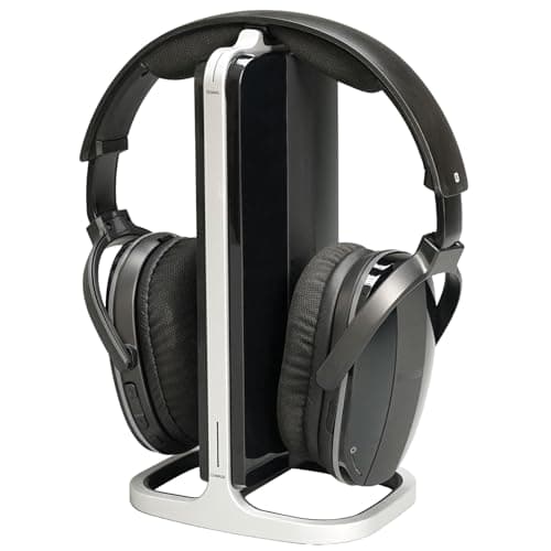 Retekess TA007 Auriculares Inalámbricos para TV, Estación de Carga del Transmisor 2.4G, Sin Retraso de Audio, Distancia de 60 m, Auriculares TV, Compatible con Bluetooth, para el Hogar