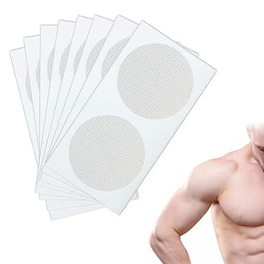 Hombre Tapas de Pezón, Cinta de Pezón para Hombres, Pezones de Cinta, Invisible Pezoneras Cubre, Ideal para Corredores de Maratón, 30 Pares (Blanco Transparente)