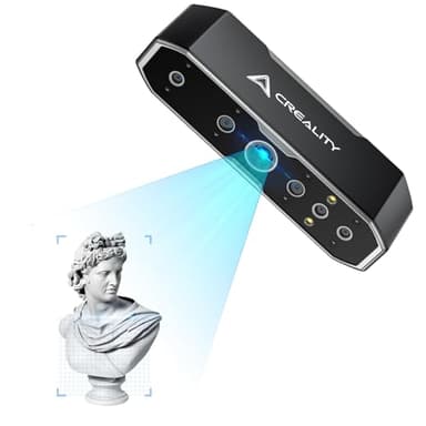 Creality CR-Scan Otter - Escáner de mano para impresión 3D con precisión de 0,02 mm, escaneo de 4 lentes, seguimiento antivibración, escaneo de metal negro sin pulverización para Windows macOS