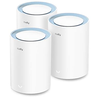 Cudy AC1200 Sistema WiFi de Malla para Todo el hogar, enrutador WiFi de Doble Banda AC1200, Extensor de Rango, VPN, DNS sobre TLS, IPv6, DDNS, M1200 3 Paquete