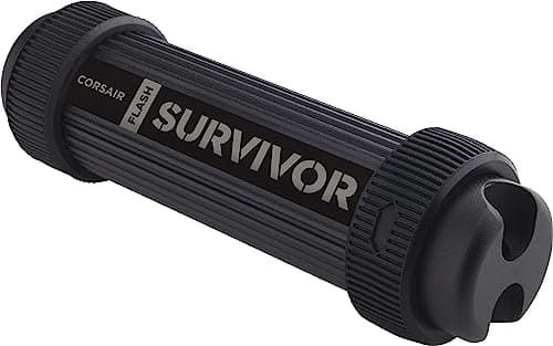 Corsair Flash Survivor Stealth v2, Unidad de Memoria Flash USB 3.0 de 32 GB (diseño Robusto, Resistente al Agua), Color Negro (CMFSS3B-32GB)