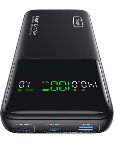 INIU Power Bank, 27000mAh 140W Bateria Externa Carga Rapida, Bateria Portatil PD3.1 Powerbank USB C Input & Output Compatible con MacBook Pro Steam Deck iPhone 16 15 14 13 12 Pro MAX Plus iPad etc