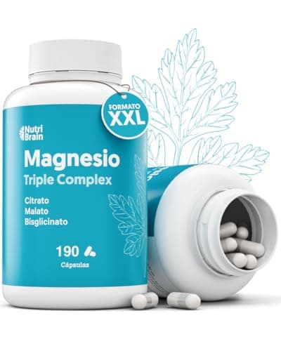 MAGNESIO 2.530mg CITRATO + MALATO + BISGLICINATO | 190 Caps | Dormir Mejor, Mayor Energía y Recuperación Muscular | Máxima Absorción y Biodisponibilidad | Apoyo en la Digestión y Estado Anímico
