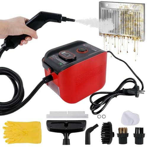 Limpiador a Vapor, 2500W Limpiador a Vapor de Mano, Portátil Máquina de Limpieza a Vapor Presurizada de Alta Temperatu para Limpiar Tapicería, Baño, Azulejos, Limpieza de Coches
