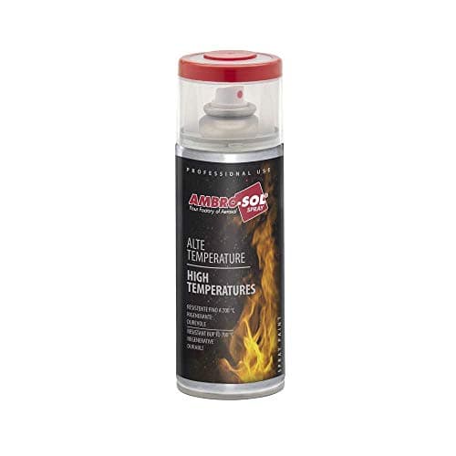 AMBRO-SOL | Pintura alta temperatura | Pintura para Radiadores, Hornos y Motores | Pintura en Spray para Metal Blanco, 400 ml, El embalaje puede variar