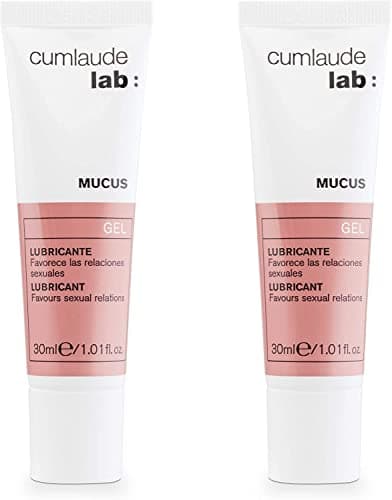 Cumlaude Lab Mucus - Gel Lubricante Íntimo, Hidratante y de Base Acuosa con Ácido Hialurónico y Ácido Láctico - 2 x 30 ml