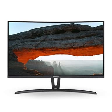 MEDION P52710 (MD 22020) Monitor Curvo Full HD de 68,6 cm (27 Pulgadas) (16:9, Altavoces Integrados, HDMI, DVI-D, VGA, menú multilingüe) Negro