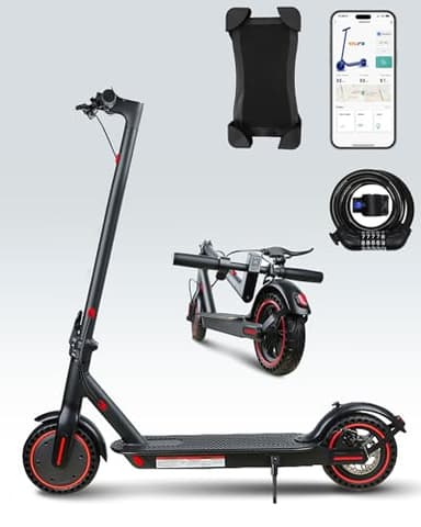 QnQ - Patinete eléctrico para adultos, motor de 250 W, 8,5 pulgadas, neumático antipinchazos, batería 7,8 AH, 3 modos de velocidad, scooter plegable, máximo 25 km/h, doble freno, con aplicación,