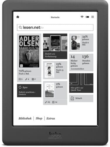 Libro electronico E-Book K*o**b*=o GLO HD 4GB+Funda WiFi + retroiluminacion (Nuevo, SIN Caja)