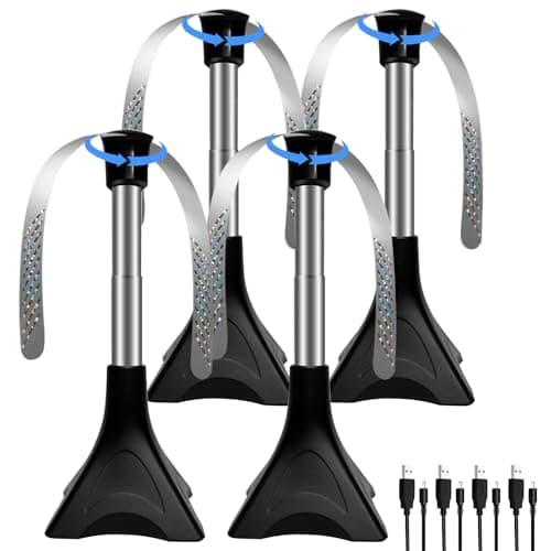 4 PCS Protectores de Moscas Antimoscas, Ventilador de Protección contra Mosquitos, Ventilador de Moscas para Ahuyentar a Volar, Repelente de Moscas y Mosquito Los Exterior e Interior, Picnic, Barbacoa