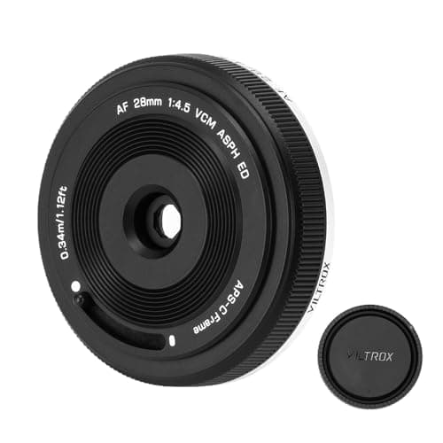 VILTROX AF 28 mm F4.5 Pancake Objetivo para Fuji X Mount, ultra ligero y ultra fino enfoque automático compatible con cámaras Fujifilm X Mount