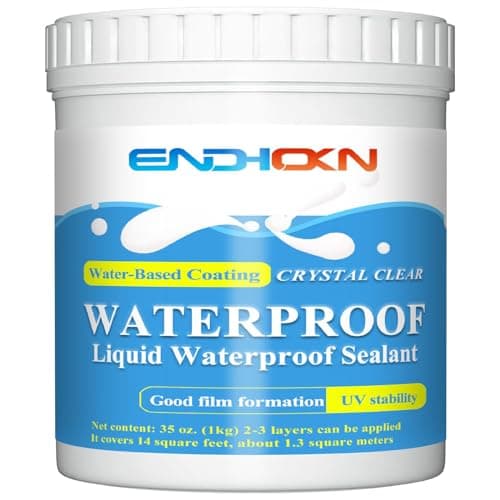 Impermeabilizante Transparente, Endhokn 1KG Hidrofugante Invisible, Sellador Fugas Agua, Waterproof Anti-Leakage, Sellador Impermeable Transparente Revestimiento Adhesivo para Interiores y Exteriores