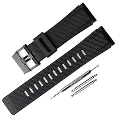 Correa de reloj de goma impermeable compatible con Casio Pro Trek GA2000 PRG600 PRW6600 PRG-650Y reloj deportivo para hombre, correas de repuesto para hombre (negro)