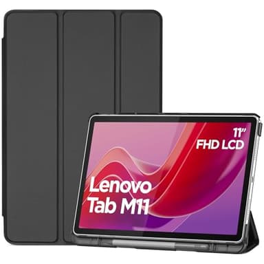 ProCase Funda Rígida para Lenovo Tab M11 11" 2024, Más Resistente y Fácil de Limpiar Que Silicona, para Lenovo Tab M11 11" 2024, Carcasa Folio con Soporte y Tapa Magnética - Negro