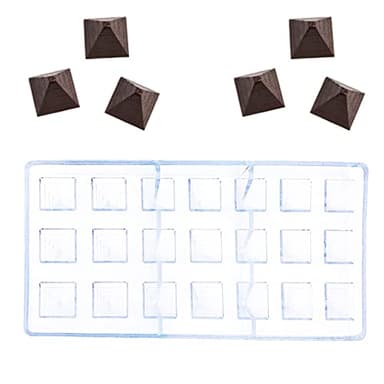 Molde de chocolate transparente, Molde de chocolate de policarbonato, Molde de Chocolate de Policarbonato duro, para DIY chocolate Jalea Dulce Bandeja Herramienta