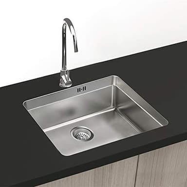 Boston - Fregadero Sobre Encimera/Bajo Encimera 55x50 / 50x40 | 1 Seno | 20 cm Profundidad | Acero Inox Aisi 304 (55x50 / 50x40)