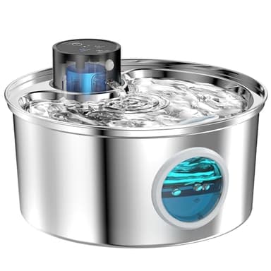 Fuente para Gatos sin Cable: Bebedero Gatos - 3.2L Fuente Gatos sin Cable - Fuente de Agua para Gatos - Fuente para Gatos con Sensor - Colócalo en Cualquier Lugar Que le Guste a tu Mascota - FOFNON