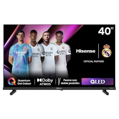 Hisense 40A5NQ - QLED TV, 40 Pulgadas, Dolby Atmos, Modo Juego, Entrada Tipo C, Peana con Doble posición, función Compartir en el televisor, DVB-T2, Auto ordenación Canales TDT (Nuevo 2024)