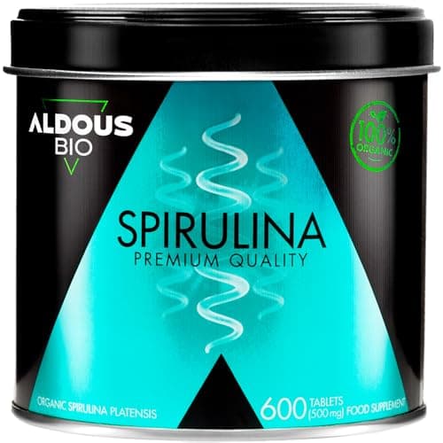 600 Comprimidos de Espirulina Ecologica - Máxima Dosis 100% Alga Spirulina Bio por Dosis - 3000mg - 100% Natural, DETOX - Proteina Vegana para 100 Días – ALDOUS