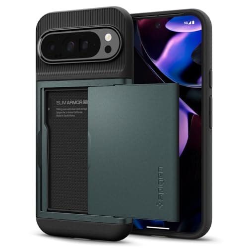 Spigen Funda Slim Armor CS Compatible con Google Pixel 9 Pro XL - Verde Cian