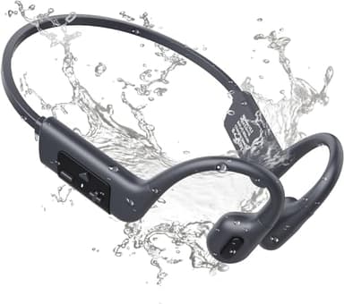 MONODEAL Auriculares Natacion, Auriculares Conduccion Osea Natacion, Bluetooth 5.3 IP68 Sumergibles Prueba de Agua, Natacion MP3 con 32 GB Memoria,Auriculares para Nadar
