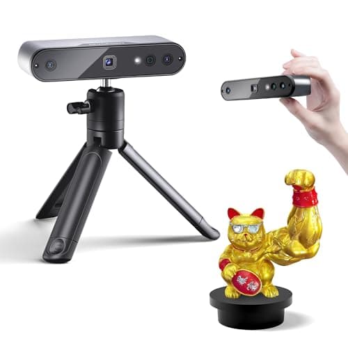 Revopoint INSPIRE 3D Scanner para impresión 3D portátil, escáner de modelo 3D con velocidad de escaneo de hasta 18FPS y precisión de 0.2mm, escaneo en color completo compatible con Android/iOS/Mac/Win