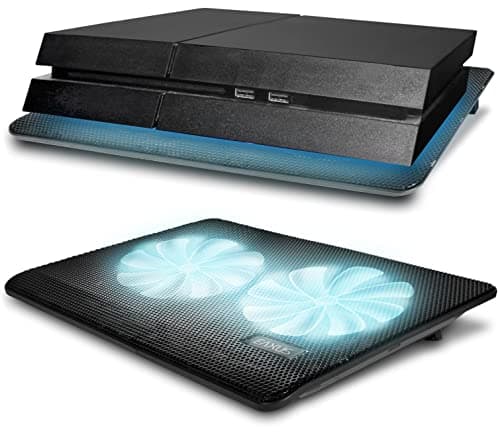 Eaxus® Padeax - Enfriador Premium Adecuado para Portátil/Notebook y PlayStation 5/4 - Soporte de ventilador LED Compatible con PC, PS4, PS4 Pro, PS5 y Co.