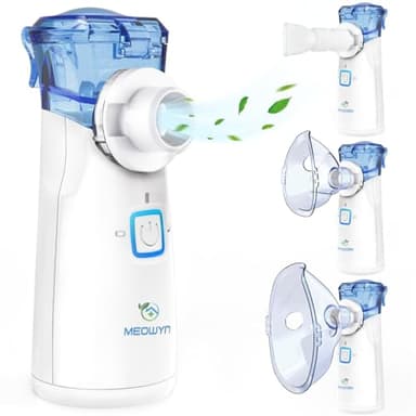 Meowyn Nebulizador Portatil, Nebulizador para Bebe Niños Adultos, Silenciosa Inhaladores Eléctricos Recargable USB-C con Diseño Portátil, fácil de usar y Limpiar, para Uso Doméstico y de Viaje