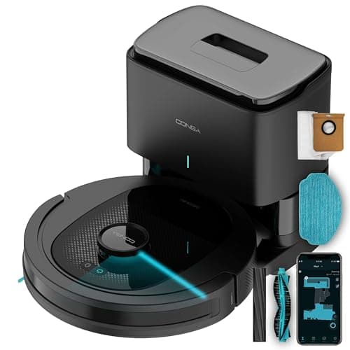 Cecotec Robot Aspirador Base Autovaciado Conga 8490 Ultimate Ultra Power Home. Navegación Láser, 7000Pa, App, Base de 2,5L, 170min Autonomía, Cepillo Central de Silicona de Mascotas