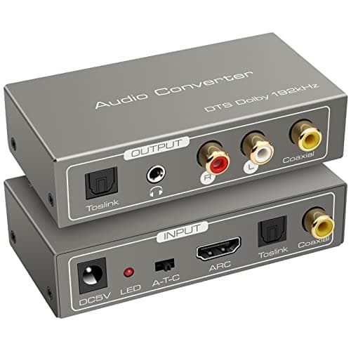 HDMI ARC Audio Adapter Convertidor de Audio Digital Digital a Analógico Coaxial Óptico o Entrada de y Óptico y L R RCA y Jack de 3.5 mm Por TV y Proyector y Transmisor