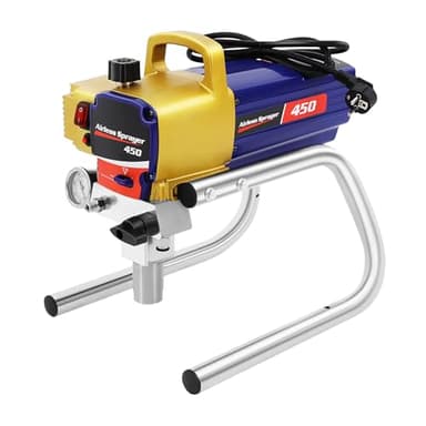 Pulverizador de Pintura, Pistola de Pintar Electrica, 2.2L/Min Airless para Pintar Profesional, Maquina de Pintura Airless para Pintar Paredes y Techos, 3300 PSI Presión Máxima
