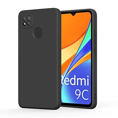 Vancle Funda para Xiaomi Redmi 9C / Redmi 9C NFC 6.53", Carcasa Protectora Antigolpes, Protección de Cámara, Suave TPU Silicona Caso Anti-Choques Case Cover, Negro