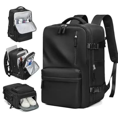 HWJFDC Mochila Vacio Mochila de compresión al vacío con Bomba de vacío, Mochila de Viaje expandible for Hombres y Mujeres, Bolsa de Negocios aprobada por aerolínea, 60L(No Vacuum compressio)