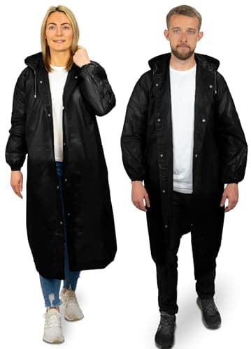 REDSTAR Pack de 2 Ponchos de Lluvia Impermeables - Chubasquero Largo con Capucha para Adulto - Chubasquero de Viaje Reutilizable de Mujer y Hombre - Accesorios de Camping y Festival