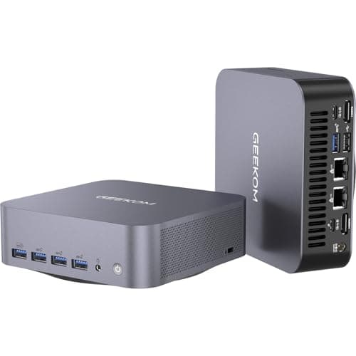 GEEKOM AI Mini PC GT1 Mega - Intel Core U9 185H, 16 Núcleos 22 Hilos, Dual Puerto LAN de 2.5Gbps, Mini PC Windows 11 Pro 32GB DDR5 + 2TB SSD con WiFi 7, AR en Tiempo Real, Cuatro Pantallas 4K, BT5.4