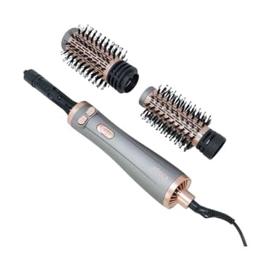 JOCCA - Cepillo Secador de Pelo con 2 Cabezales | 2 Cepillos de Distinto Tamaño | Seca, Riza, y da Volumen | 3 Temperaturas, 2 Velocidades, Cabezal Giratorio | 1000-1200W