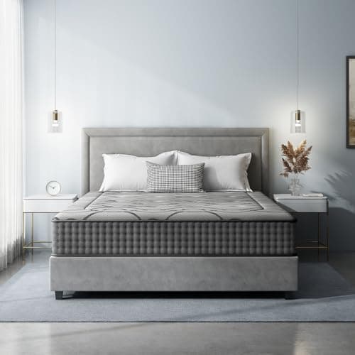 DEWINNER Colchón 150 x 190 x 30 cm, colchones muelles ensacados y viscoelastica, Altura 30 cm, Absorbente de Humedad, Transpirable, hipoalergénico y Antibacteriano