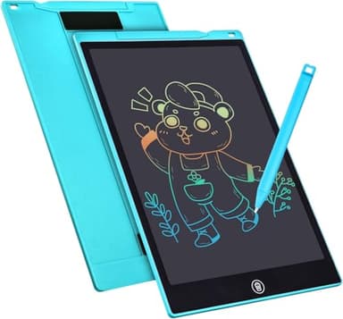 Tableta De Escritura LCD Tableta De Dibujo Colorido De 12 Pulgadas para Niños, 4~12 Juguetes para Niñas Niños, Regalos Borrables Y Reutilizables, Juguete De Cumpleaños De Navidad para Niños (Azul)