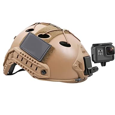 Lupholue Soporte de Casco NVG de Aluminio Compatible with GoPro Hero 12, 11, 10 Black Gopro 9 8 7 6 5 Black, Xiaomi Yi, dji Osmo Action Cameras