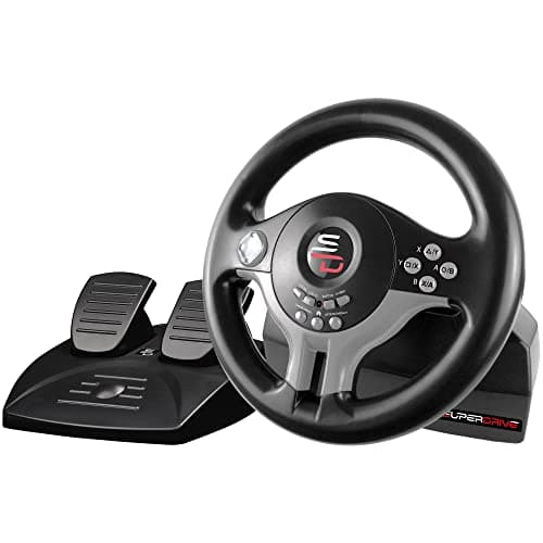Subsonic SV250 Superdrive - Volante de carreras con pedales y paletas de cambio para Nintendo Switch, PS3, PS4, Xbox One, PC