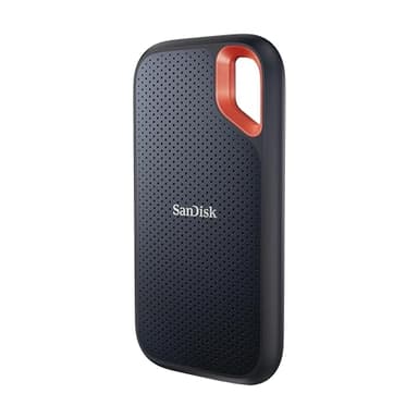 SanDisk 2TB Extreme SSD portátil, USB-C USB 3.2 Gen 2, Memoria de estado sólido NVMe externa, hasta 1050 MB/s, Clasificación IP65 de resistencia al agua y al polvo