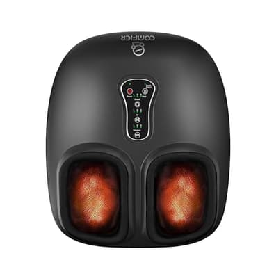 Comfier Shiatsu Masajeador Eléctrico de Pies con Calor, Vibración, Rodillos y Compresión de Aire, Masaje Shiatsu de Pies para Fascitis Plantar y Alivio del Dolor, Regalos para Mamá, Papá