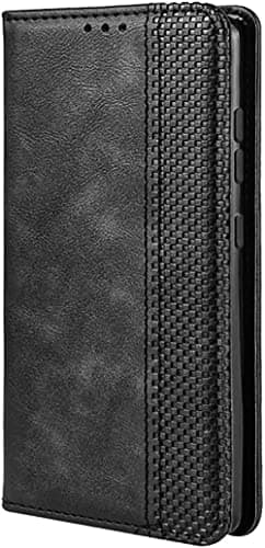 TEYYOS Funda Leather Folio para el ZTE Nubia Focus Pro 5G, PU/TPU Premium Flip Billetera Carcasa Libro de Cuero con Ranuras y Tarjetas - Negro