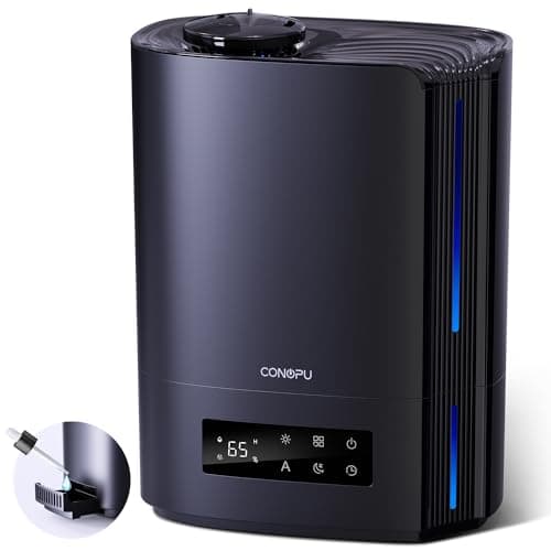 CONOPU Humidificador de Aire Ultrasónico 6L, Humidificador Silencioso de Aceites Esenciales con Tres Modos y Temperatura Constante, Humidificador Bebés con Varios Modos de Humedad